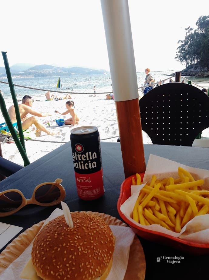 Comida del chiringuito de la playa de Chancelas
