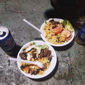 São Luís do Maranhão - comida callejera en una feria en las fiestas juninas