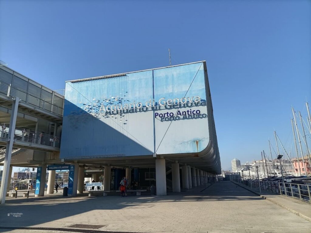 Entrada del Acuario de Génova, ubicado en el Porto Antico, una de las principales atracciones de la ciudad.